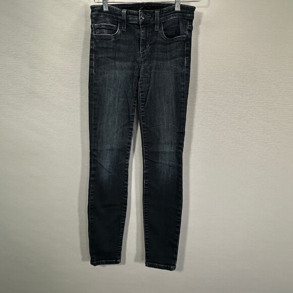Joes Jeans Womens 25 Cotton Stretch Skinny Ankle Dark Wash Pockets Logo - Picture 1 of 9